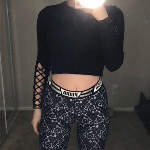 Black crop top